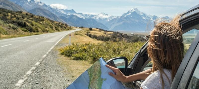 Looking at road