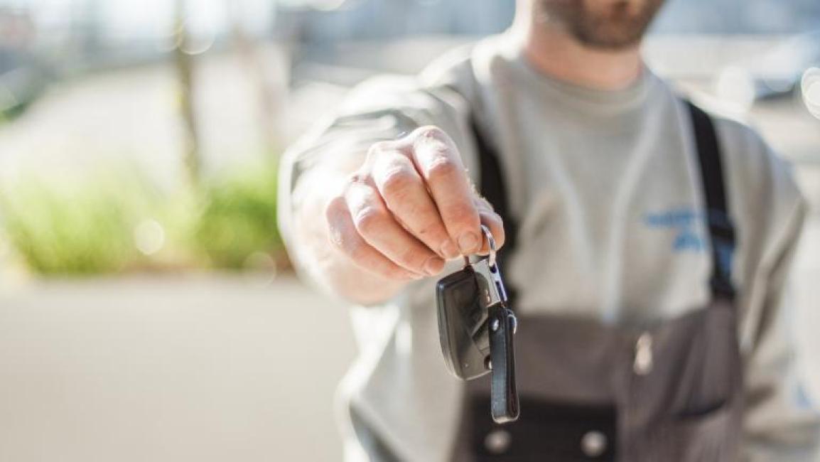 Man holding keys