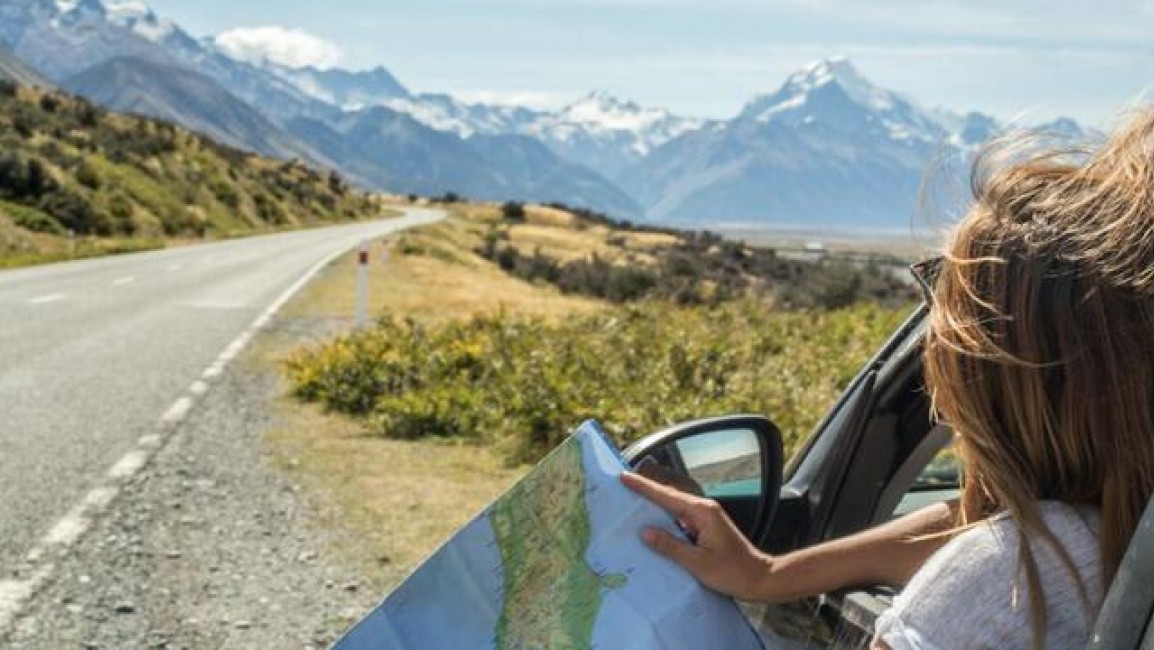 Looking at road