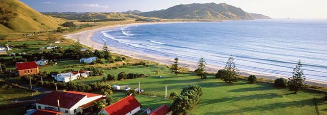 Gisborne birds eye view of ocean