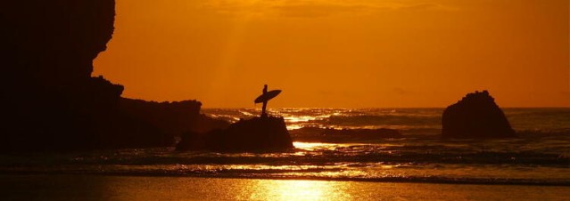 Piha in sunset